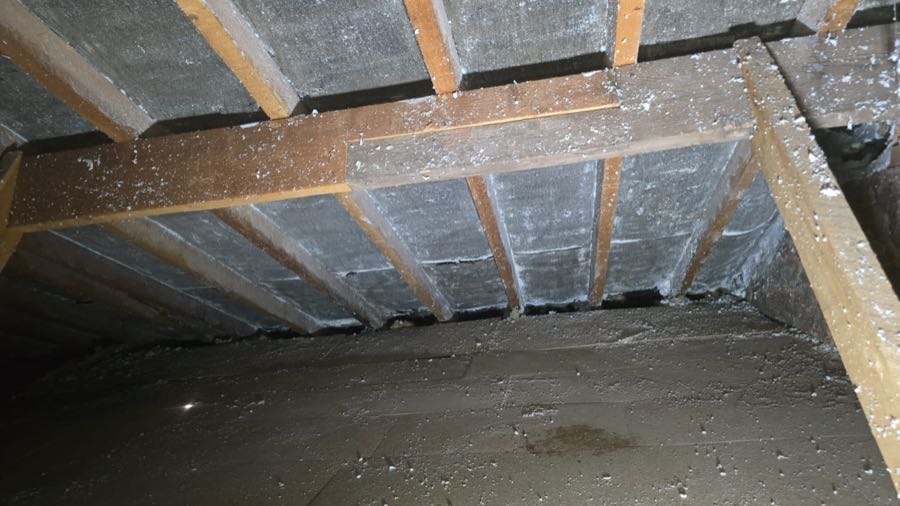 Completed spray foam removal leaving clean roof timbers ready for inspection